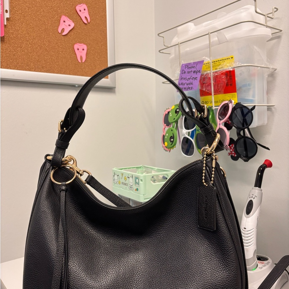 Coach Black Hobo Bag with Gold Hardware - Picture 3 of 6
